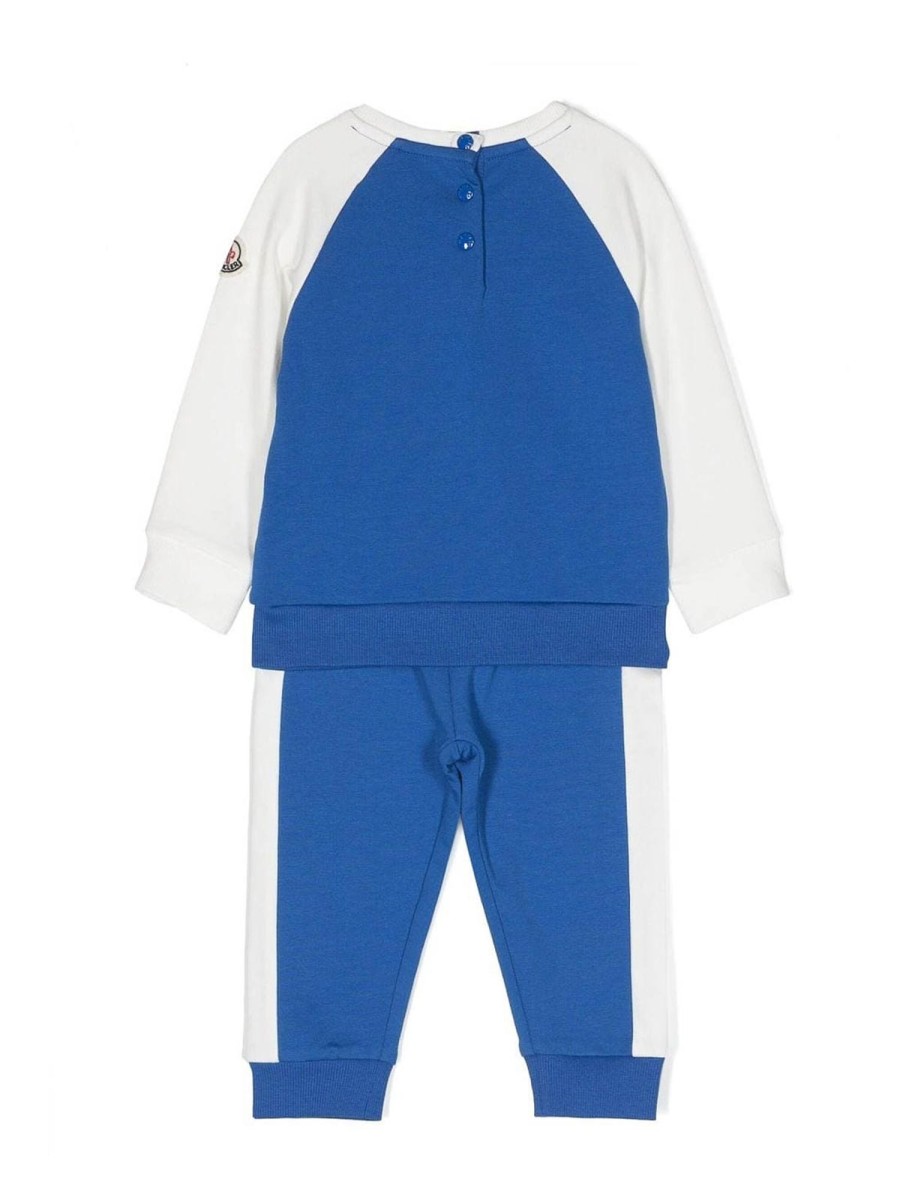 Bambino Moncler Jr | Tuta Elasticizzata Con Stampa Logo Blu Royal