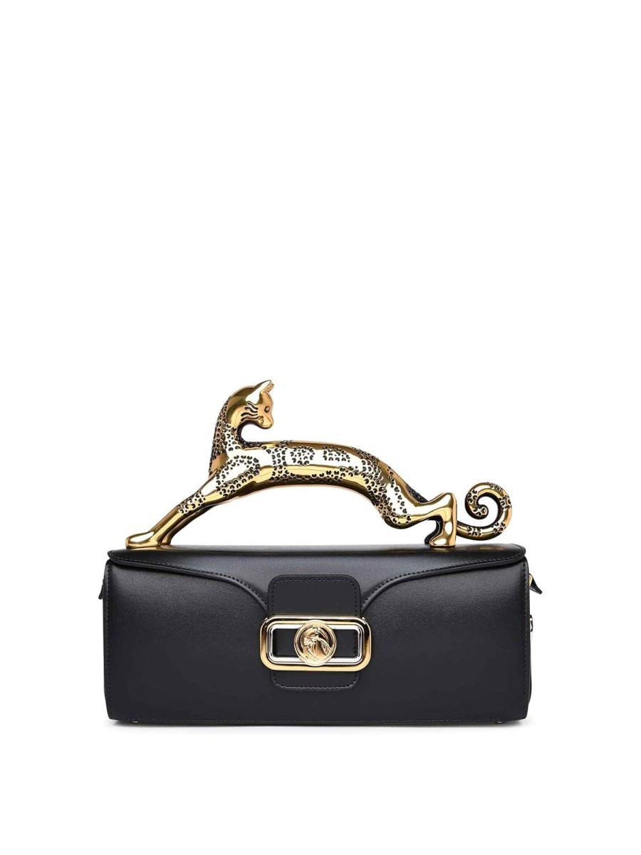 Danna Lanvin | Borsa A Matita Cat In Pelle Nera