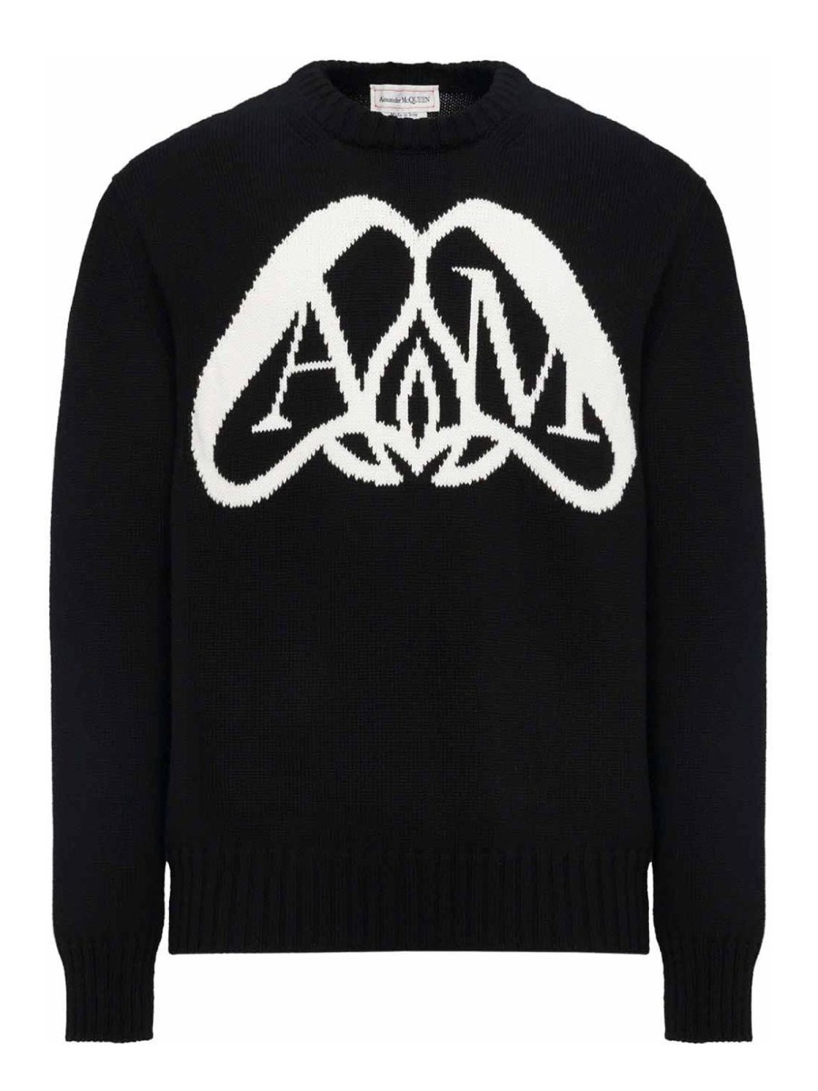 Uomo Alexander Mcqueen | Girocollo In Cotone Con Logo Seal