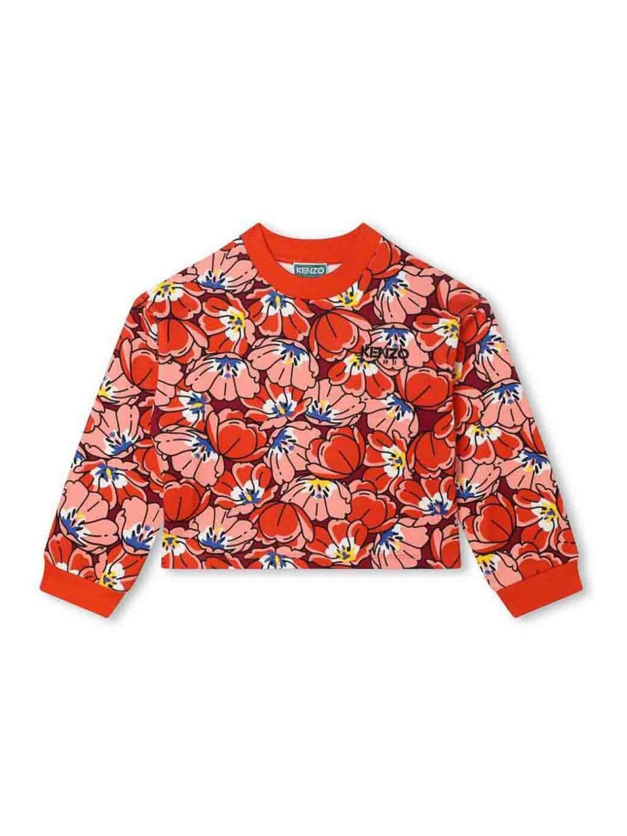 Bambino Kenzo | Felpa Kenzo Per Bambina In Cotone Stampato