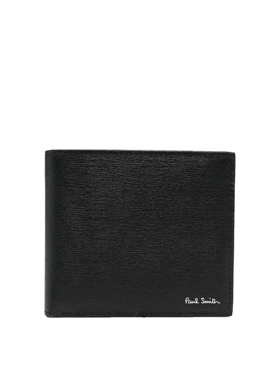 Uomo Paul Smith | Portafoglio Bifold In Pelle Testurizzata