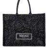 Uomo Versace | Borsa A Tracolla In Tessuto Jacquard Barocco