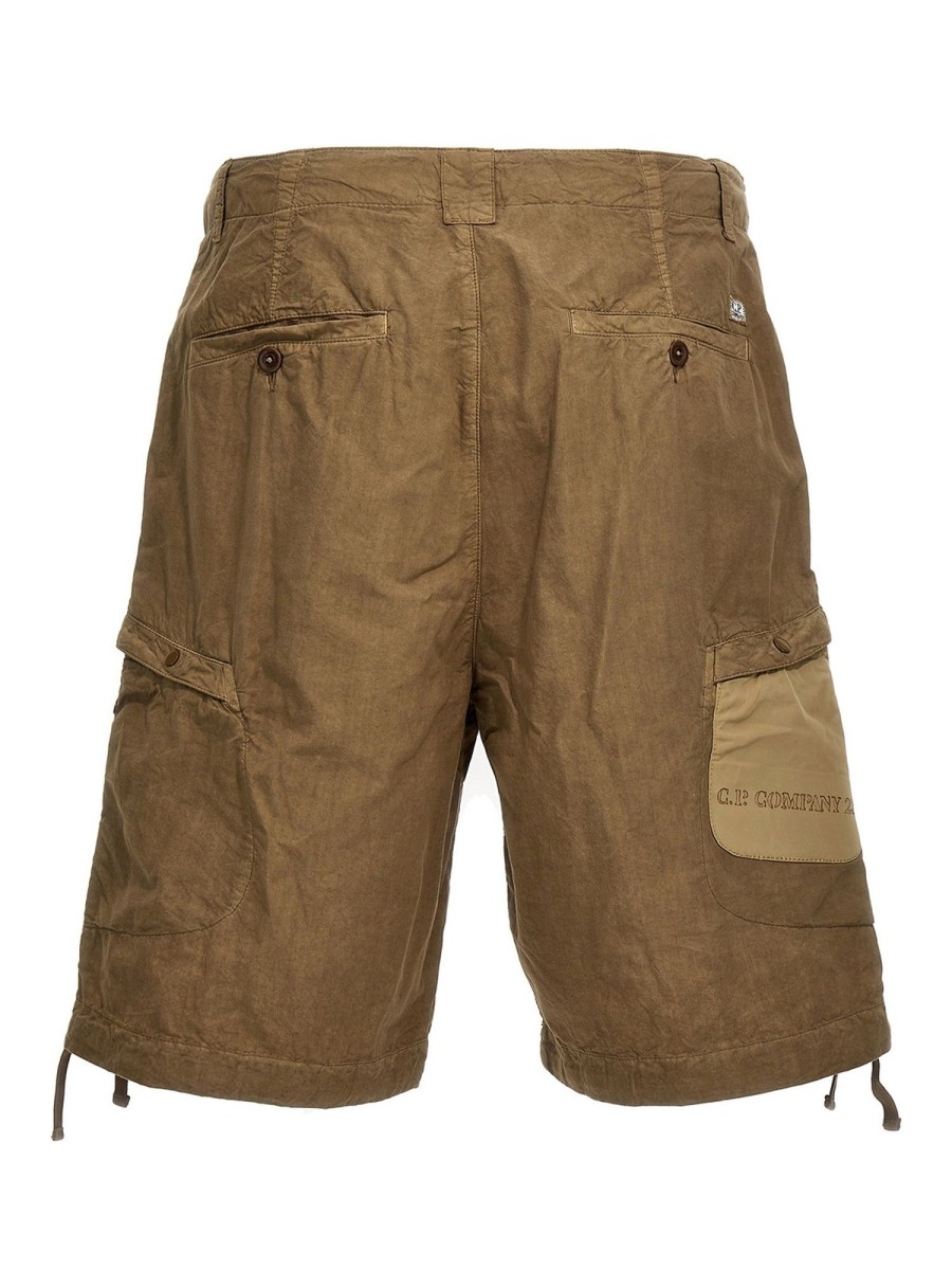 Uomo C.P. Company | Logo Cargo Badge Bermuda Shorts