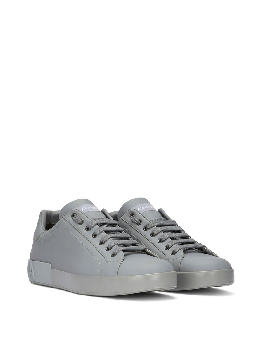 Uomo Dolce & Gabbana | Sneaker Portofino In Pelle Monocromatica