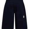 Bambino Moncler Jr | Shorts Elasticizzati Blu Navy Da Ragazzo