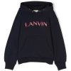 Bambino Lanvin | Felpa Lanvin Per Bambina In Cotone Blu Navy