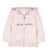 Bambino Givenchy | Felpa Givechy Di Colore Rosa In Misto Cotone