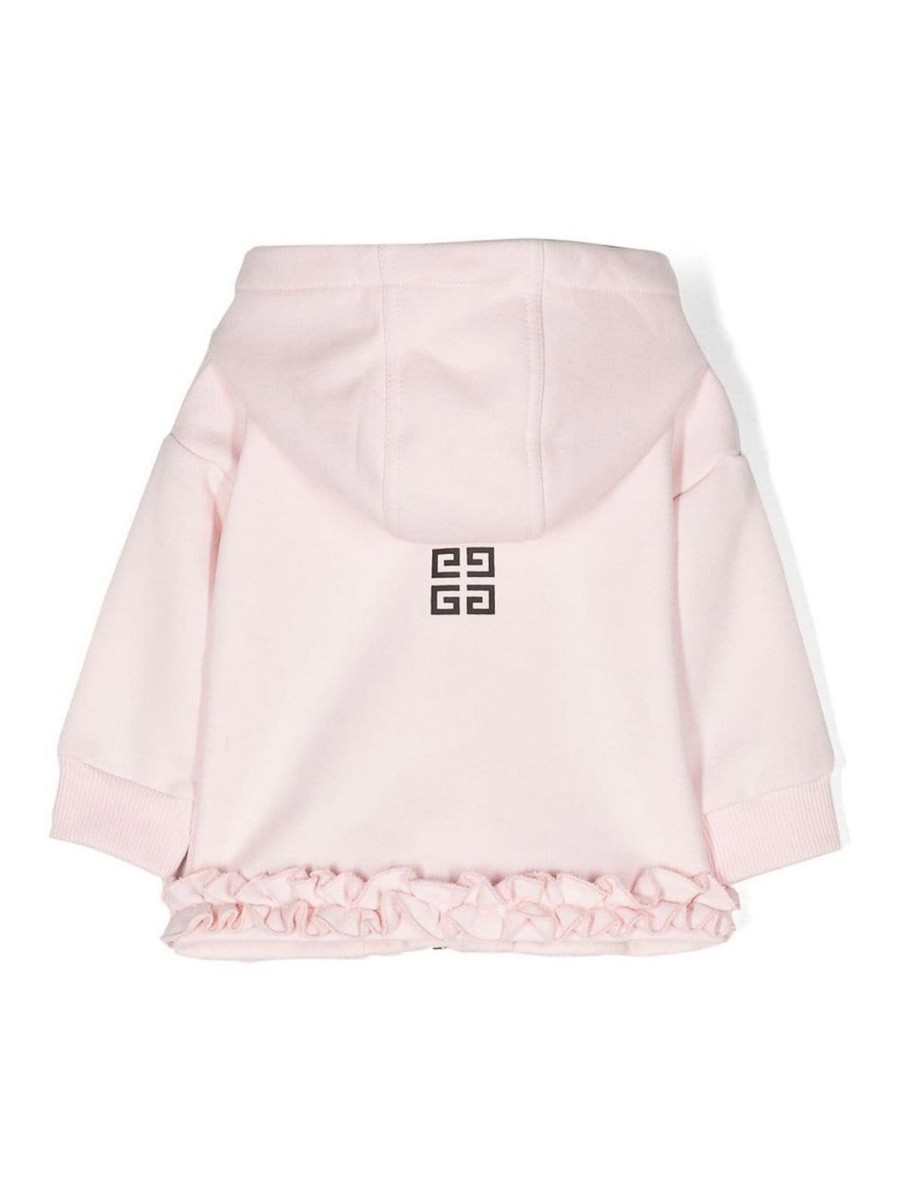 Bambino Givenchy | Felpa Givechy Di Colore Rosa In Misto Cotone