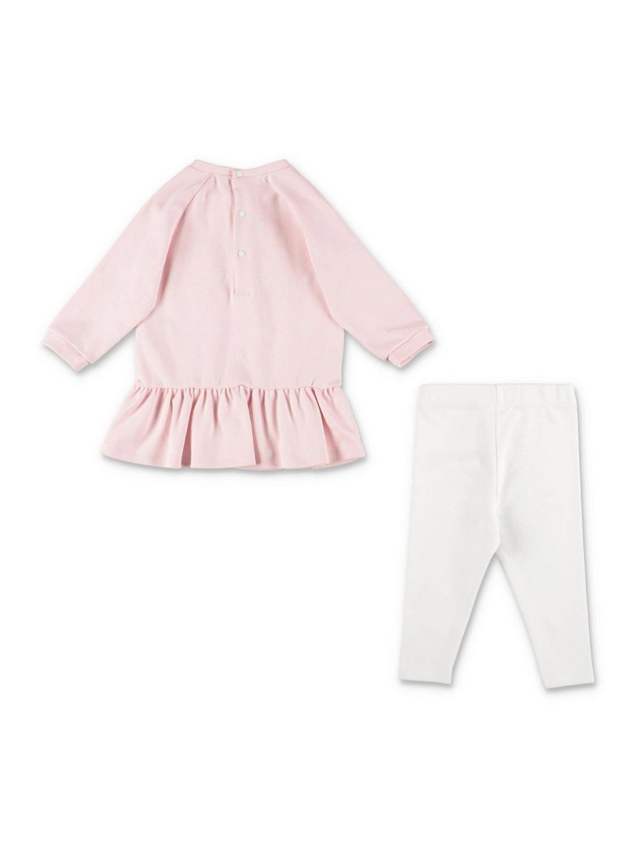 Bambino Givenchy | Completo Givenchy Vestito Rosa Leggings