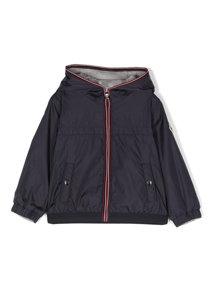 Bambino Moncler Jr | Giacca Viola Con Cappuccio