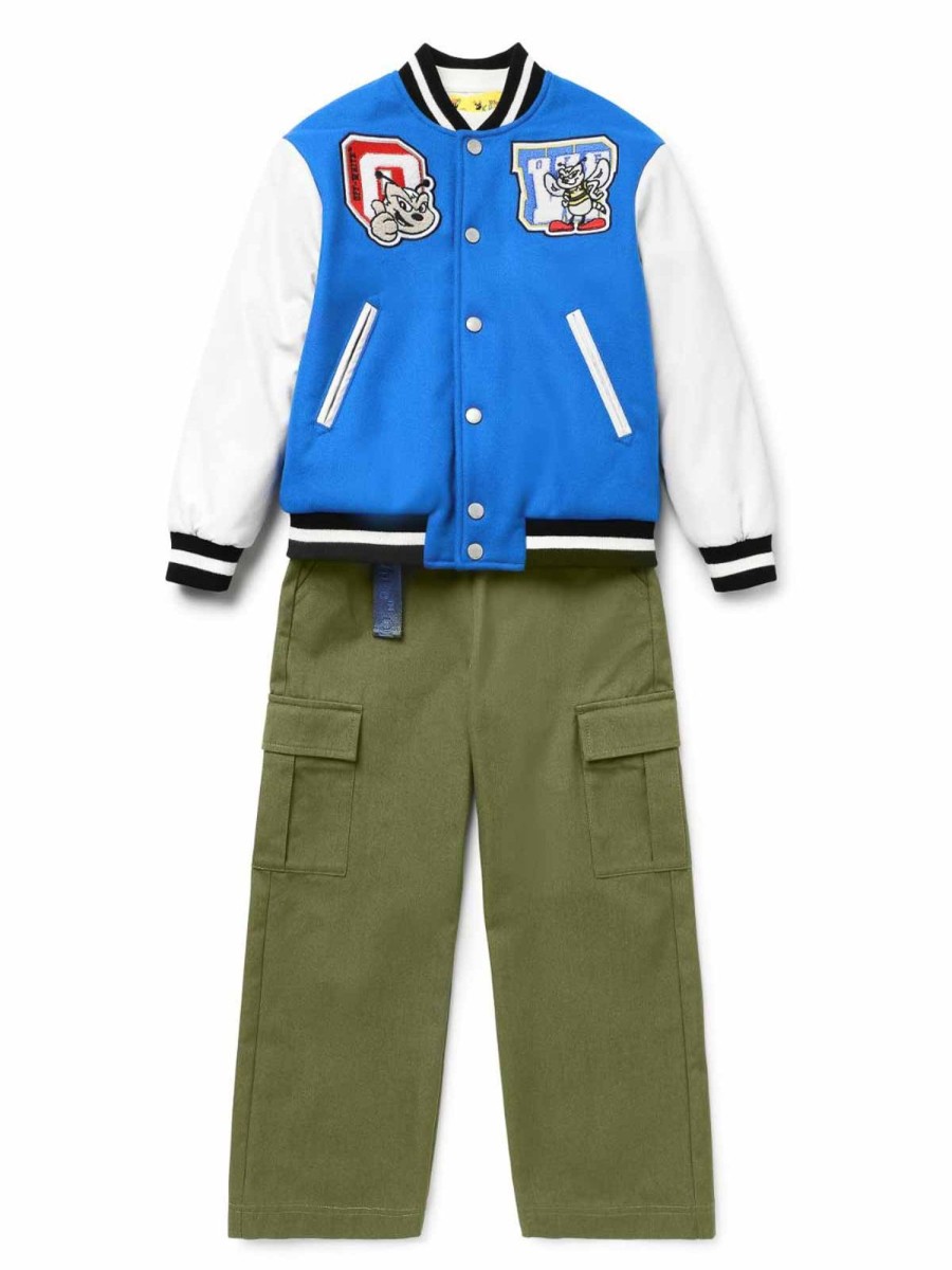 Bambino Off-White | Pantaloni Cargo Con Cintura Con Logo