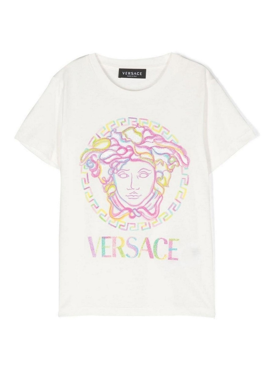 Bambino Versace Young | T-Shirt Con Stampa La Greca