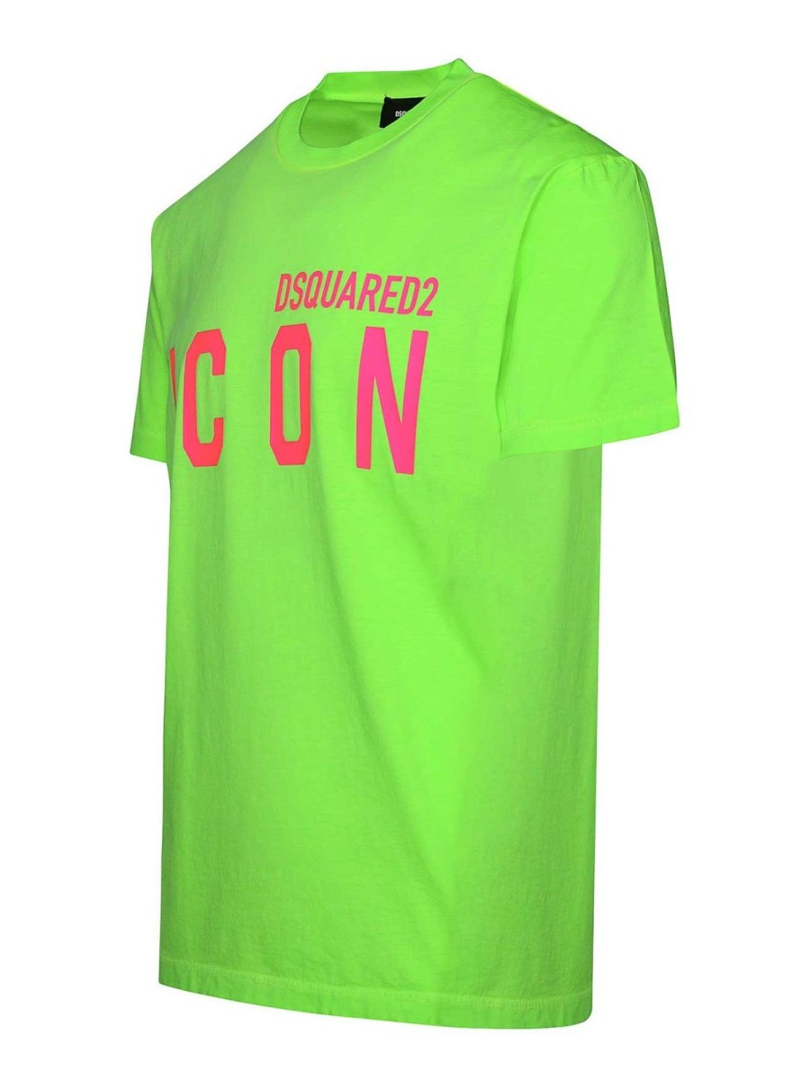 Uomo Dsquared2 | T-Shirt In Cotone Verde