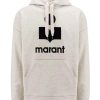 Uomo Isabel Marant | Felpa In Cotone Con Logo Floccato