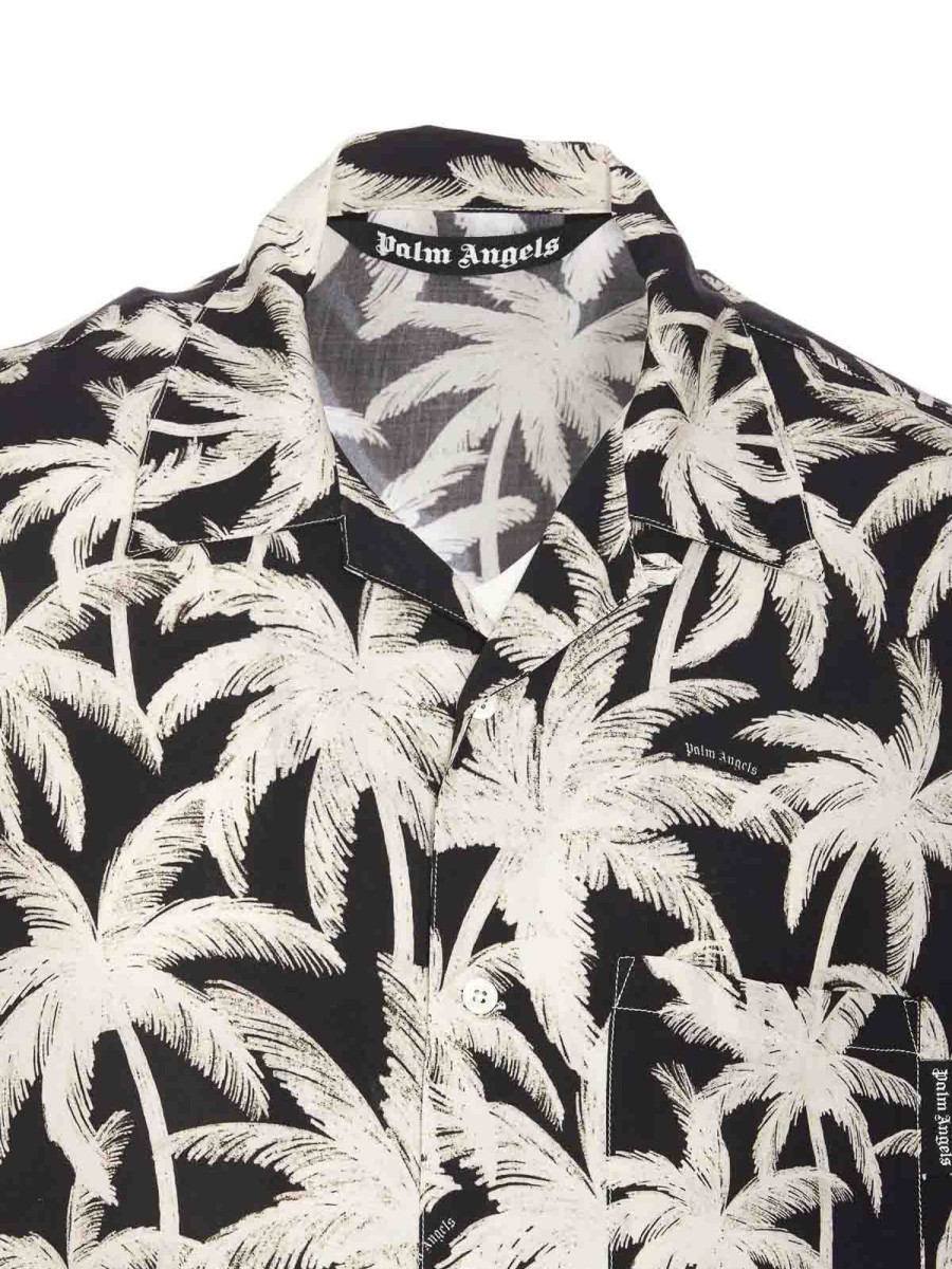 Uomo Palm Angels | Camicia Con Palme All-Over