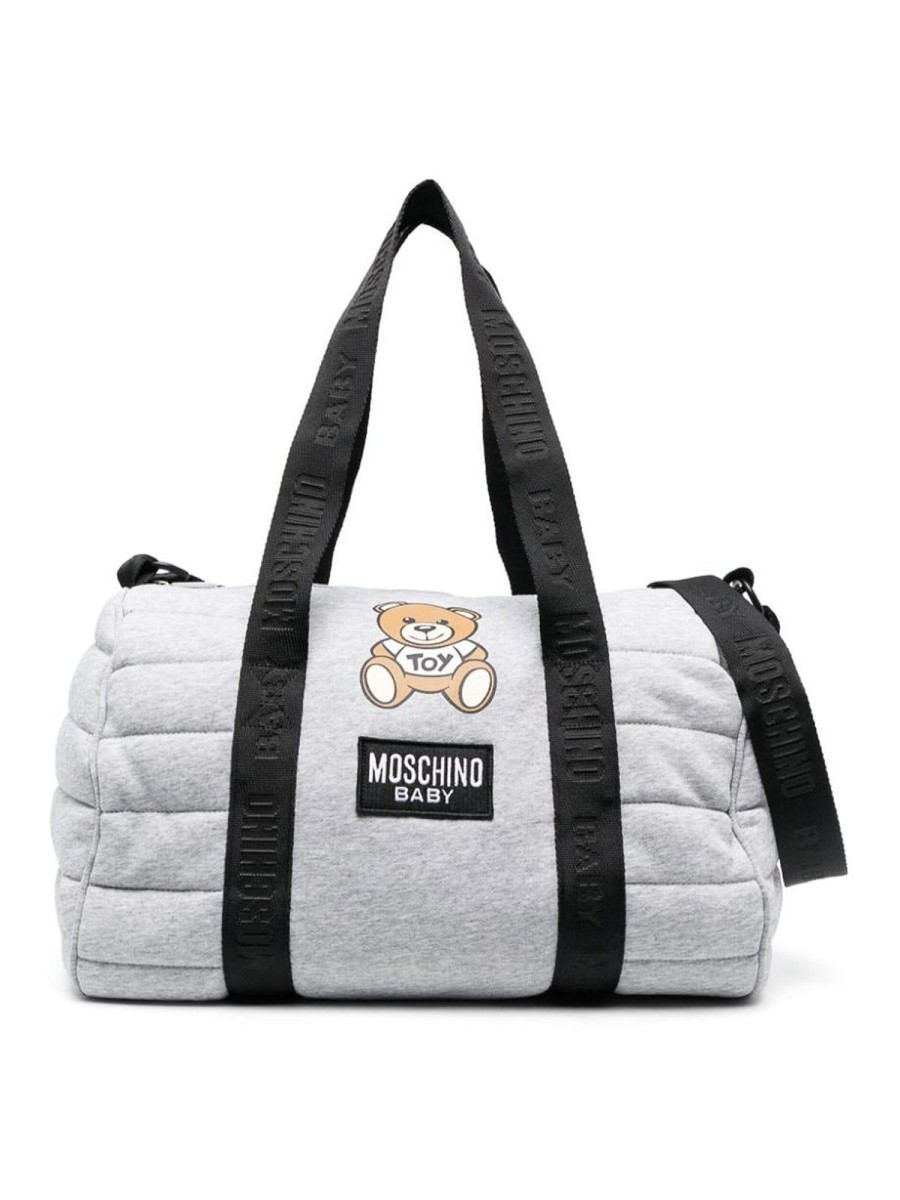 Bambino Moschino | Borsa Fasciatoio Grigia Per Bambino