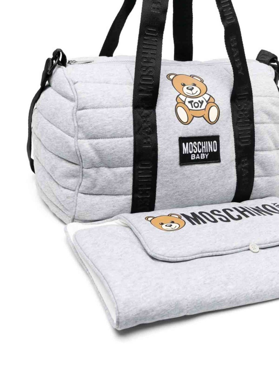 Bambino Moschino | Borsa Fasciatoio Grigia Per Bambino