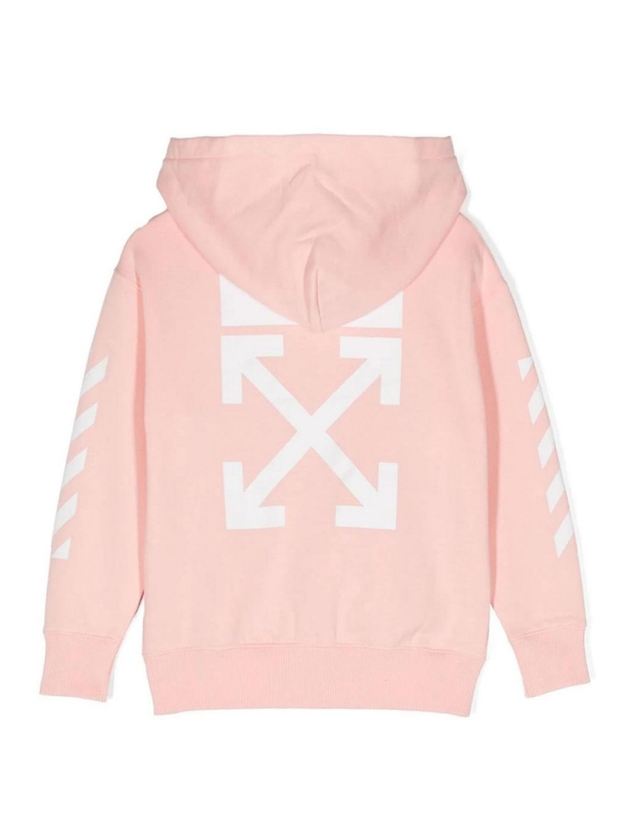 Bambino Off-White | Felpa Con Cappuccio