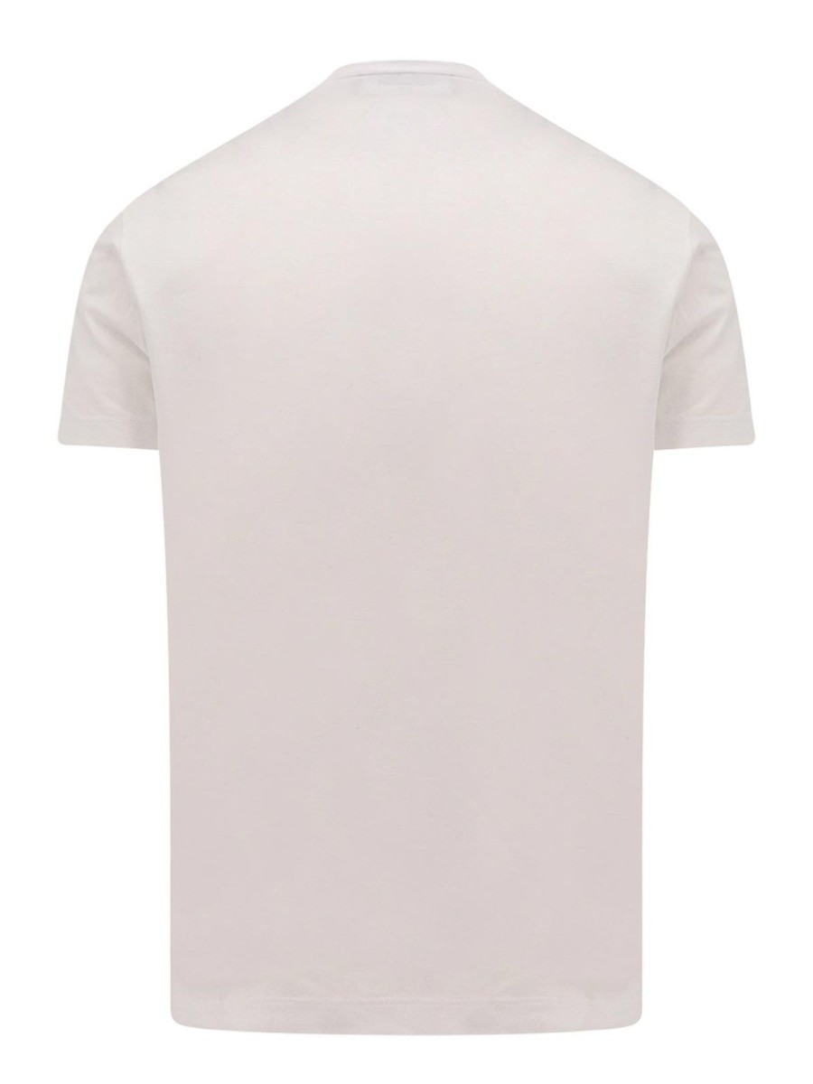 Uomo Dsquared2 | T-Shirt In Cotone Con Iconica Stampa Frontale