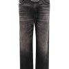 Uomo Diesel | Pantalone In Cotone Con Logo Ovale In Metallo