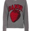 Danna Ganni | Maglione Con Scollo A O Con Grafica Fragola