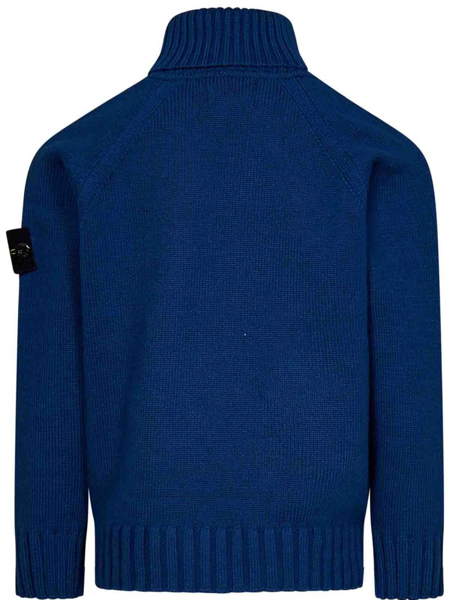 Bambino Stone Island | Maglione Dolcevita In Misto Cotone