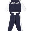 Bambino Moncler Jr | Set In Felpa Di Cotone Blu Navy