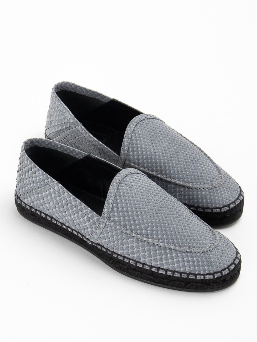 Uomo Brioni | Slipper In Pelle Effetto Pitone