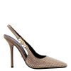 Danna Versace | Slingback In Raso Con Strass All Over