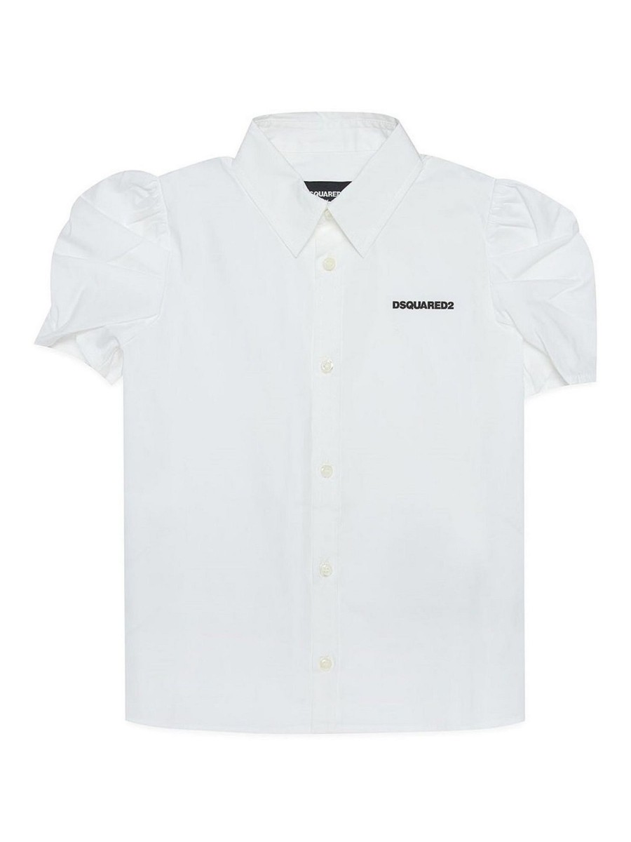 Bambino Dsquared2 | Camicia Bianca Manica Corta