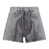 Danna Maison Margiela | Shorts In Cotone Con Strass All Over