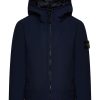 Bambino Stone Island | Giacca Con Cappuccio Blu Navy Per Ragazzi