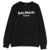 Bambino Balmain | Felpa Balmain Per Bambina In Cotone Nero