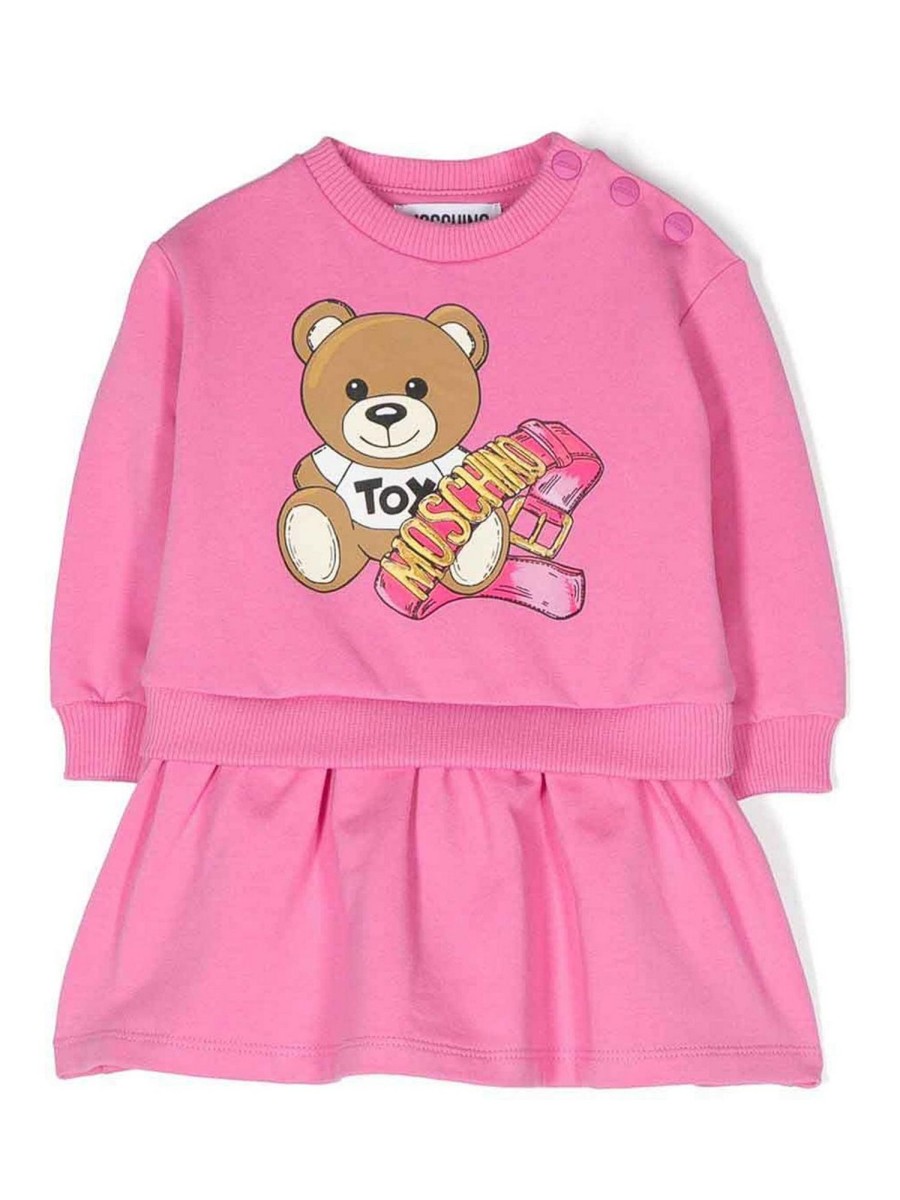 Bambino Moschino | Abito Felpa Moschino Teddy Bear Per Neonata