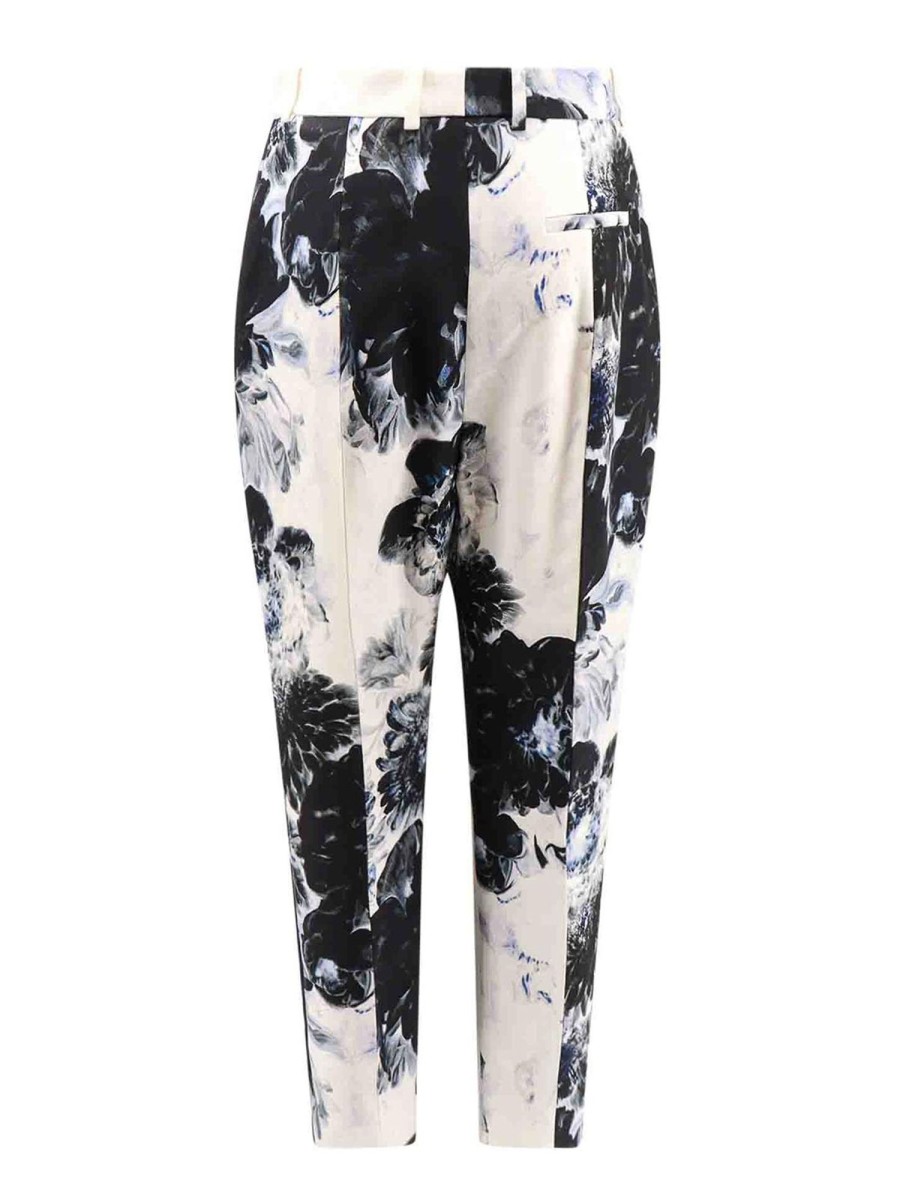 Danna Alexander Mcqueen | Pantalone In Viscosa Con Stampa Floreale