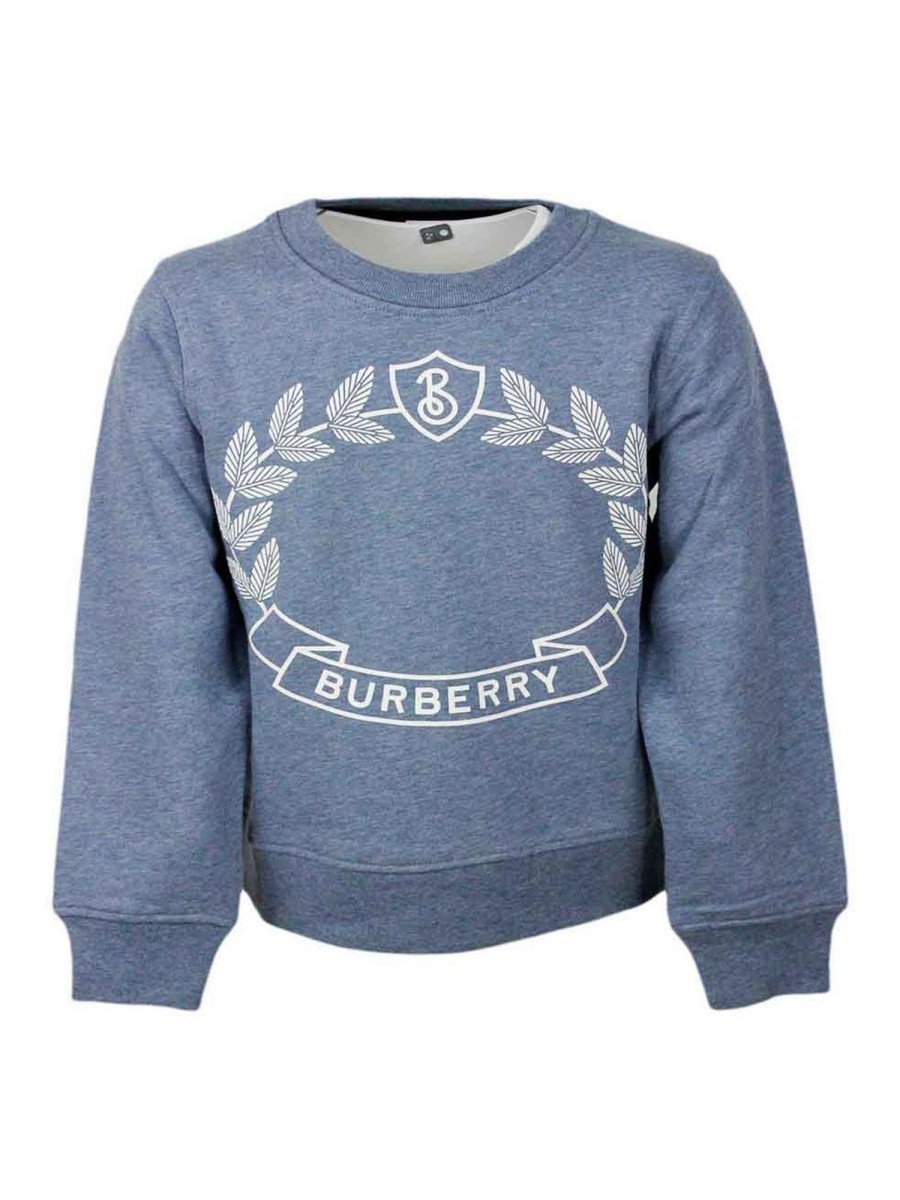 Bambino Burberry | Maglione Burberry Di Colore Blu Chiaro