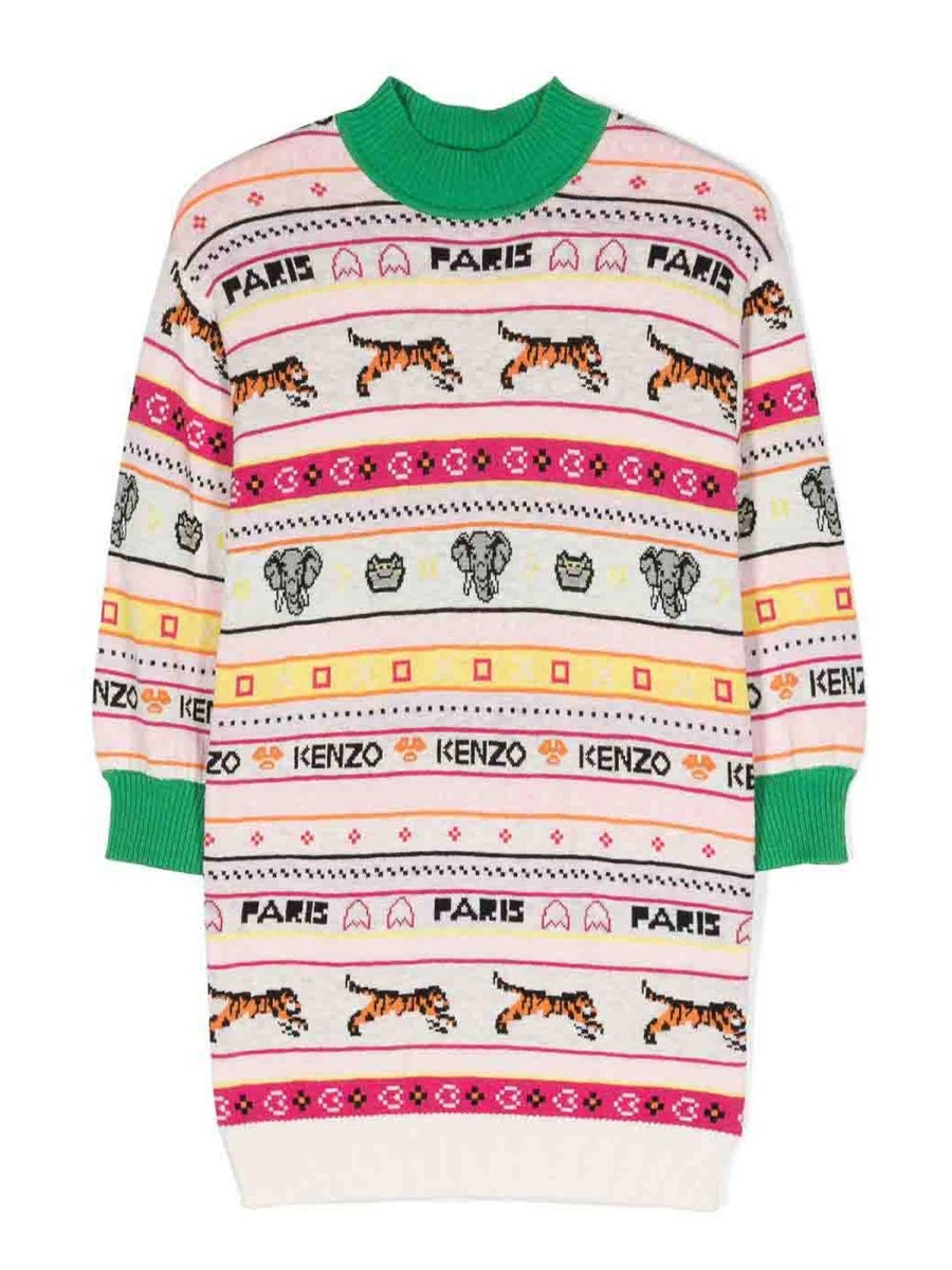 Bambino Kenzo | Abito In Misto Cotone