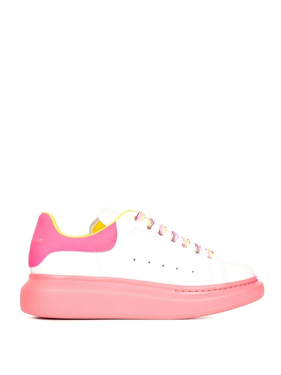 Danna Alexander Mcqueen | Sneaker Oversize Bianche Con Dettaglio Fucsia