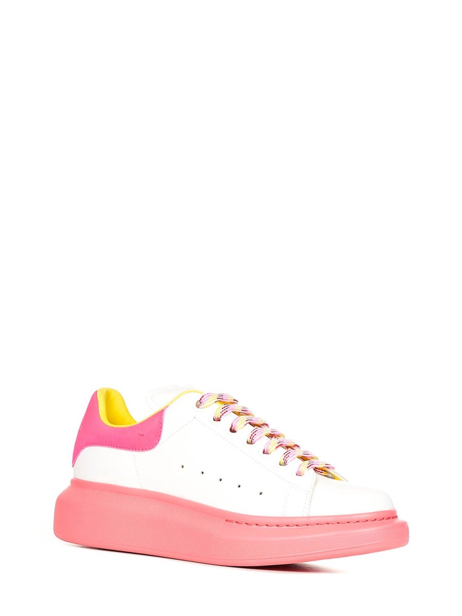 Danna Alexander Mcqueen | Sneaker Oversize Bianche Con Dettaglio Fucsia