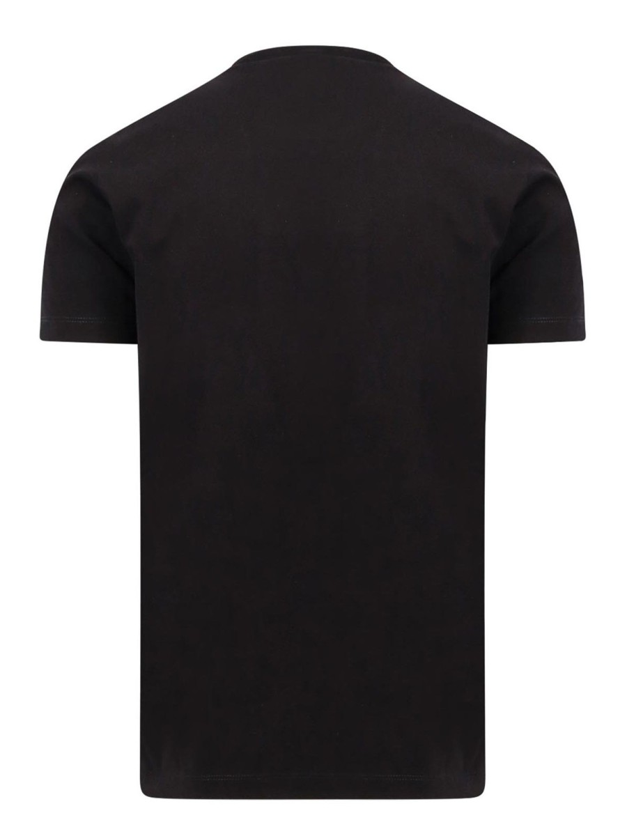 Uomo Dsquared2 | T-Shirt In Cotone Con Stampa Icon Blur