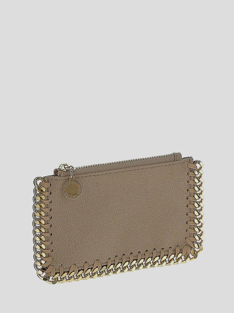 Danna Stella Mccartney | Beige Card Case Whit Gold-Tone Hardware