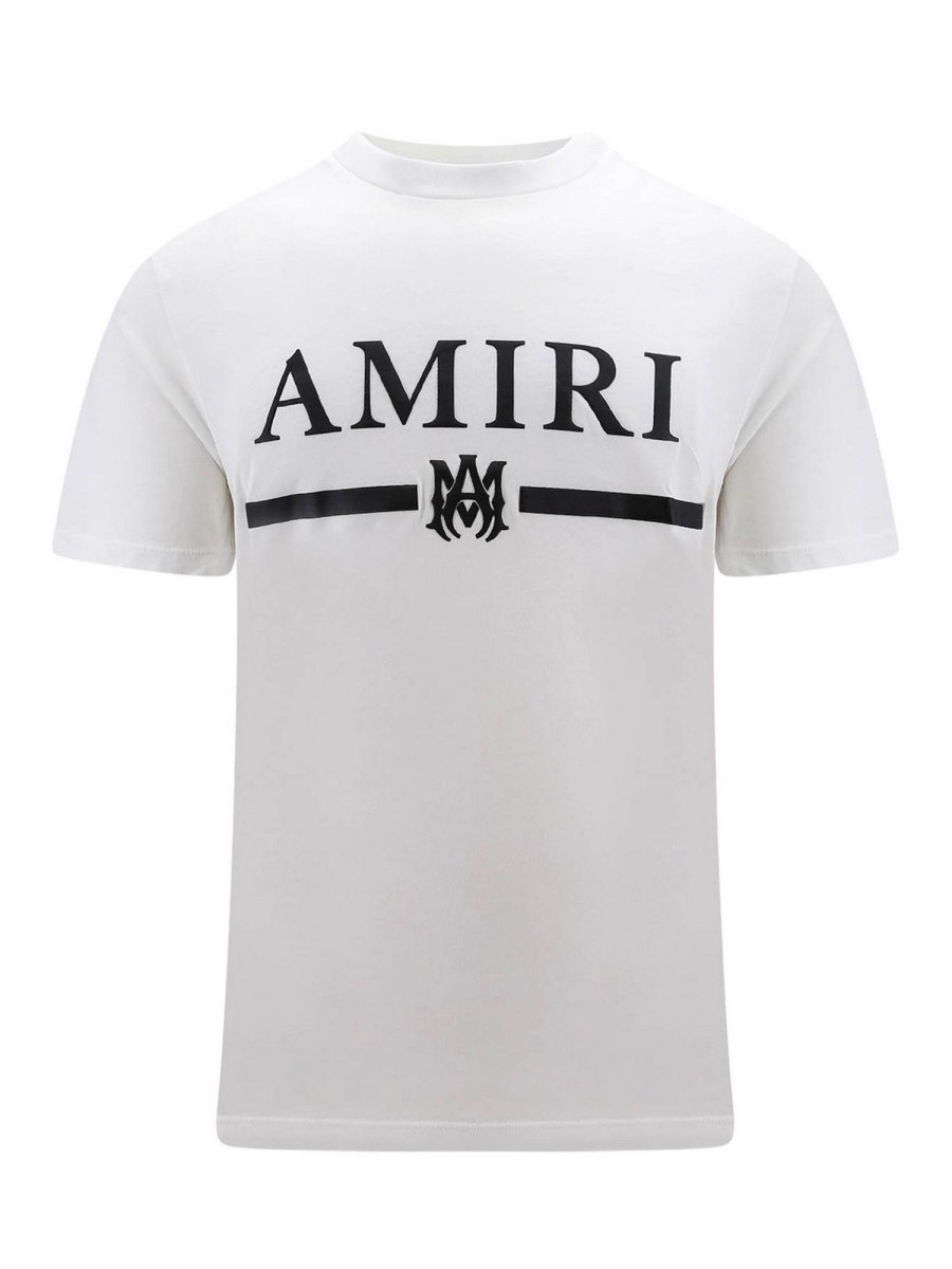 Uomo Amiri | T-Shirt In Cotone Con Logo Frontale