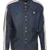 Uomo Palm Angels | Giacca Sportiva In Denim Con Monogramma