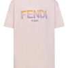 Bambino Fendi Jr | T-Shirt Rosa Chiaro Con Patch