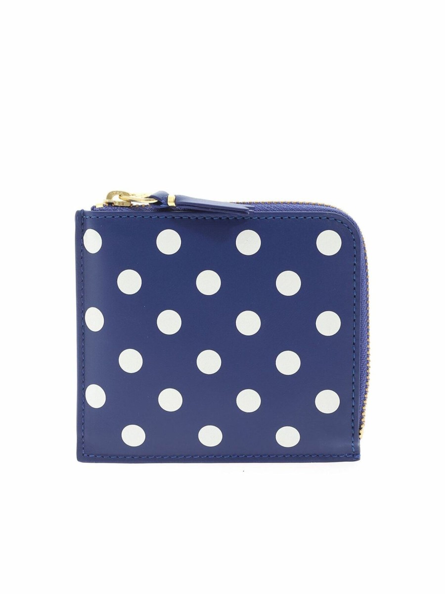 Danna Comme Des Gar莽ons Wallet | Portafoglio Polka Dots Blu