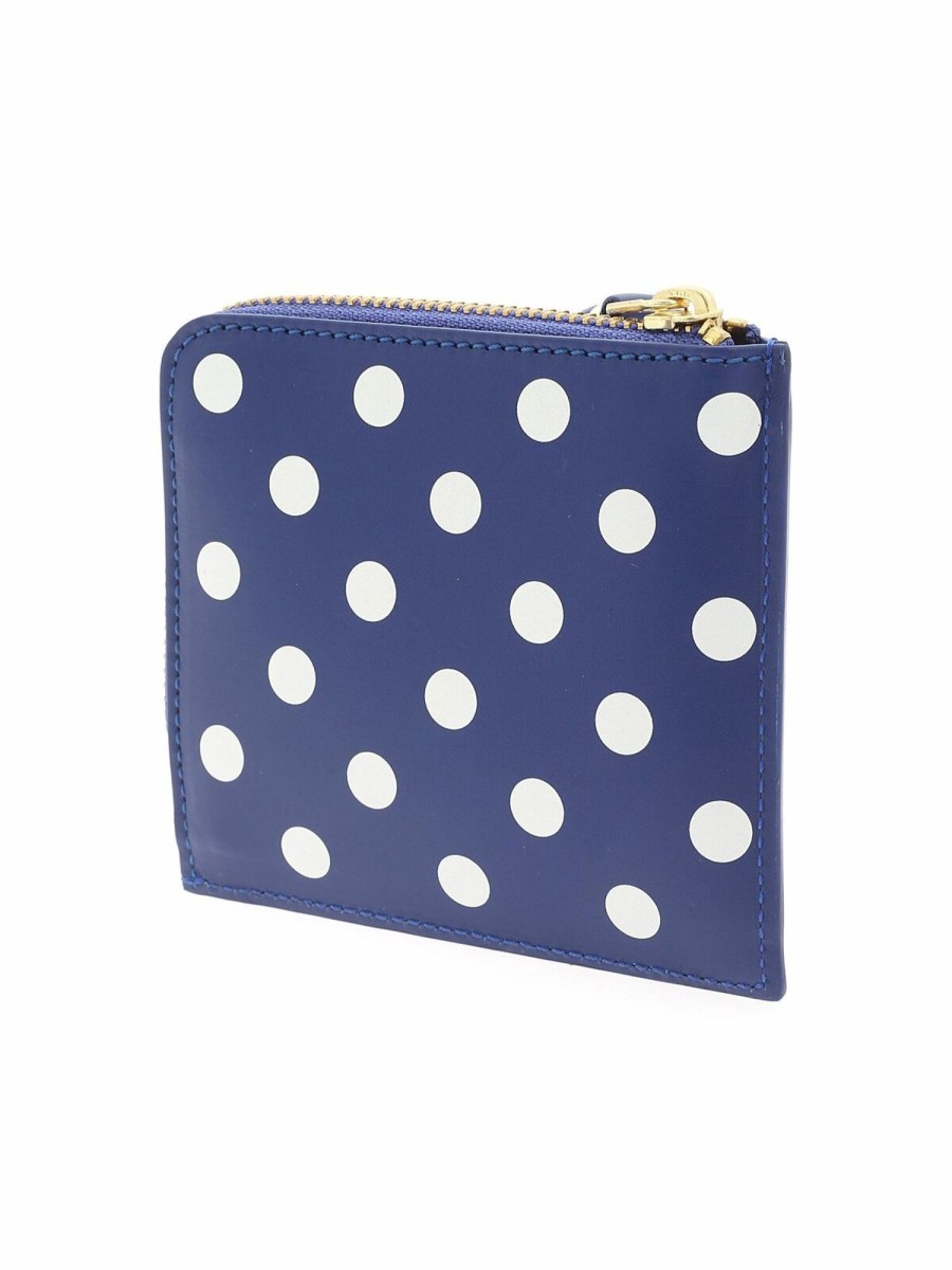 Danna Comme Des Gar莽ons Wallet | Portafoglio Polka Dots Blu