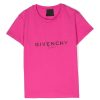 Bambino Givenchy | T-Shirt Givechy Fucsia In Jersey Di Cotone