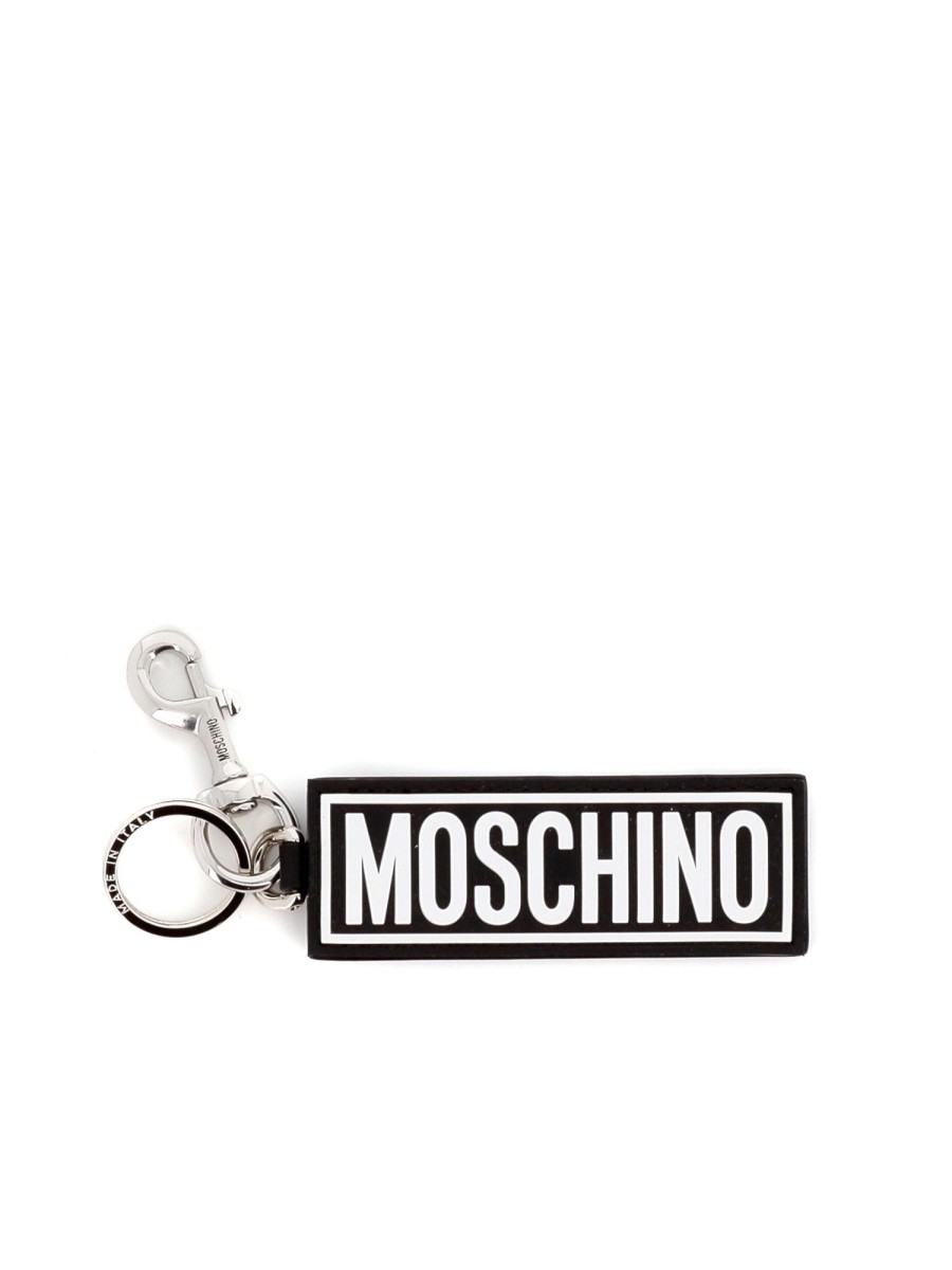 Uomo Moschino | Portachiavi Con Logo Bicolore