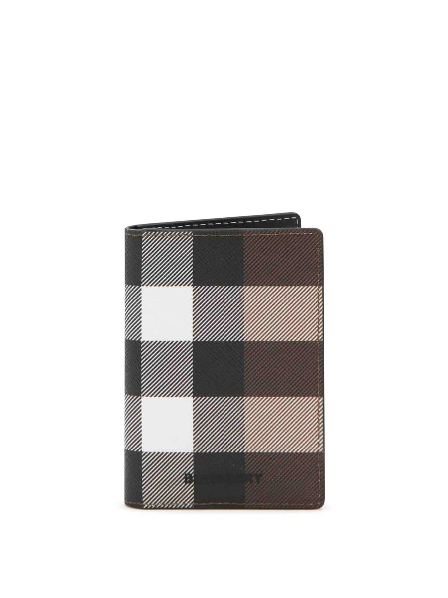 Uomo Burberry | Porta Carte Bateman Marrone Betulla Scuro