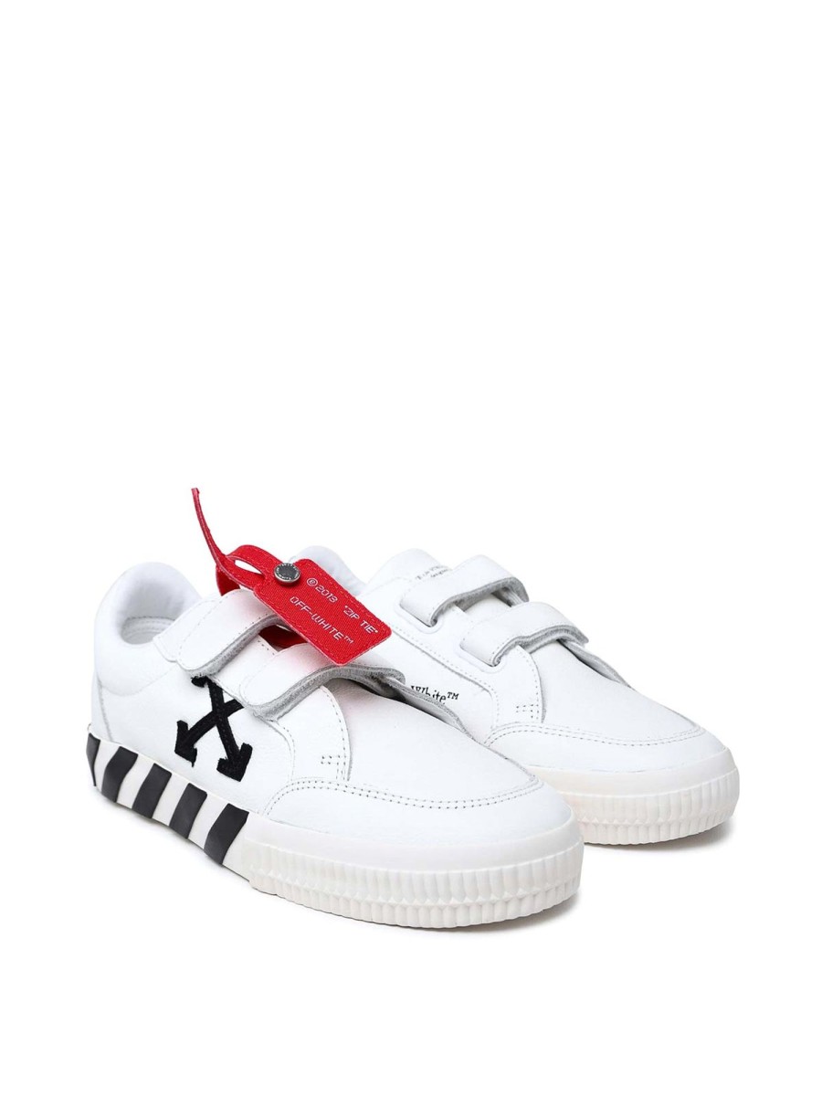 Bambino Off-White | Sneaker Vulcaniz. Con Velcro